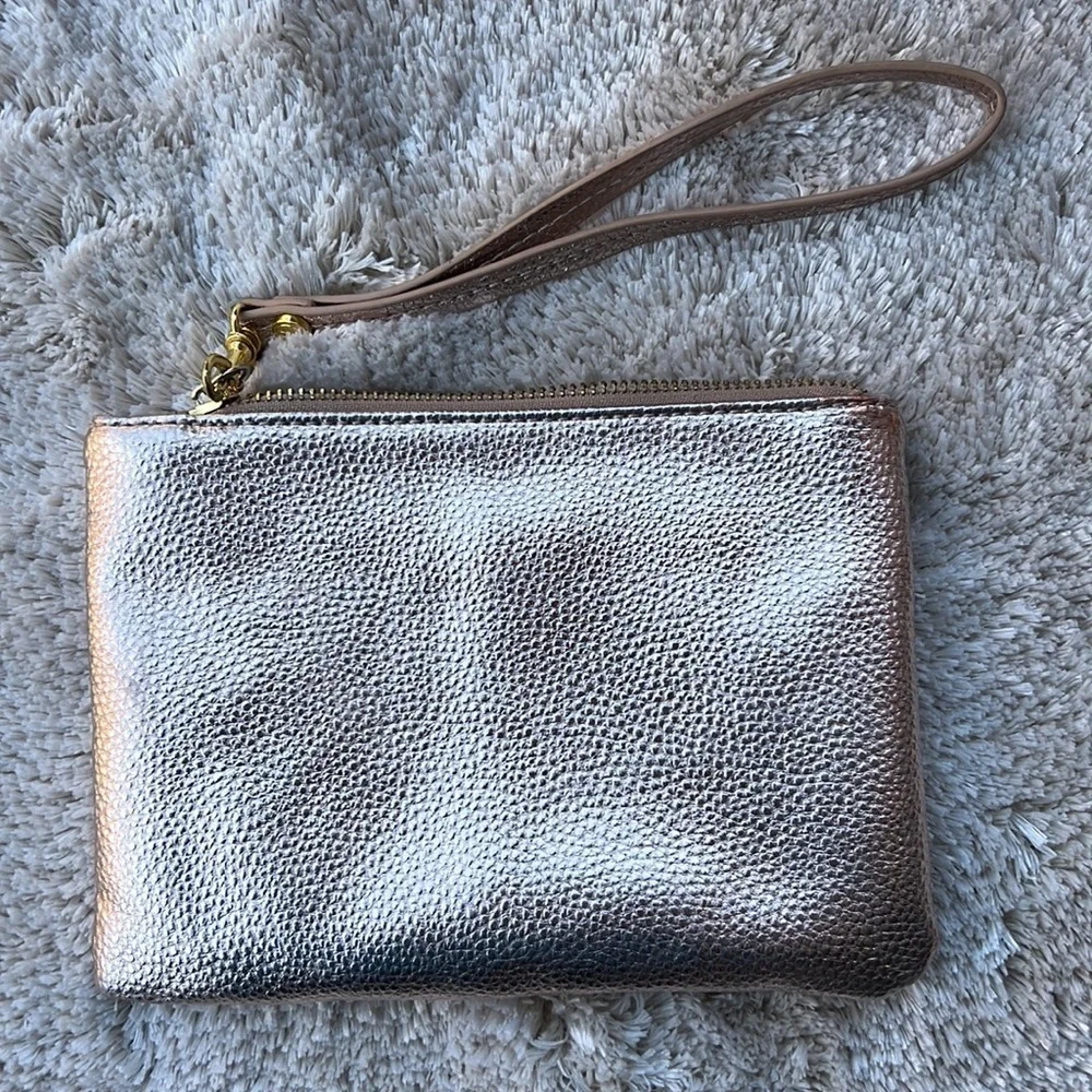 Francesca’s Rose Gold Clutch Wristlet